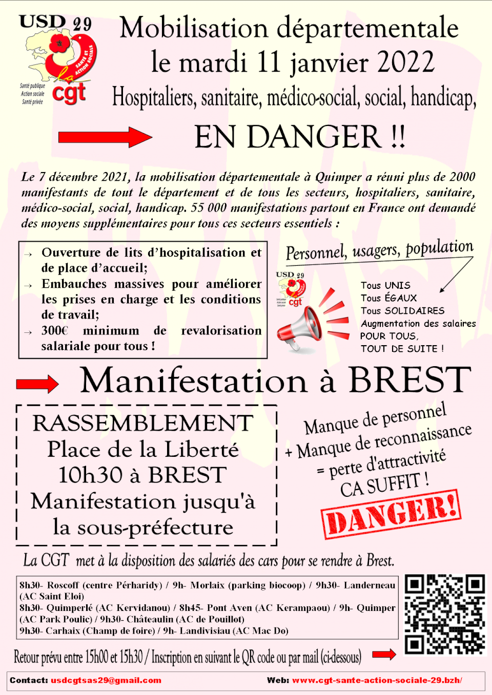 11 janvier 2022 : Manifestation départementale Santé / Action Sociale Brest 